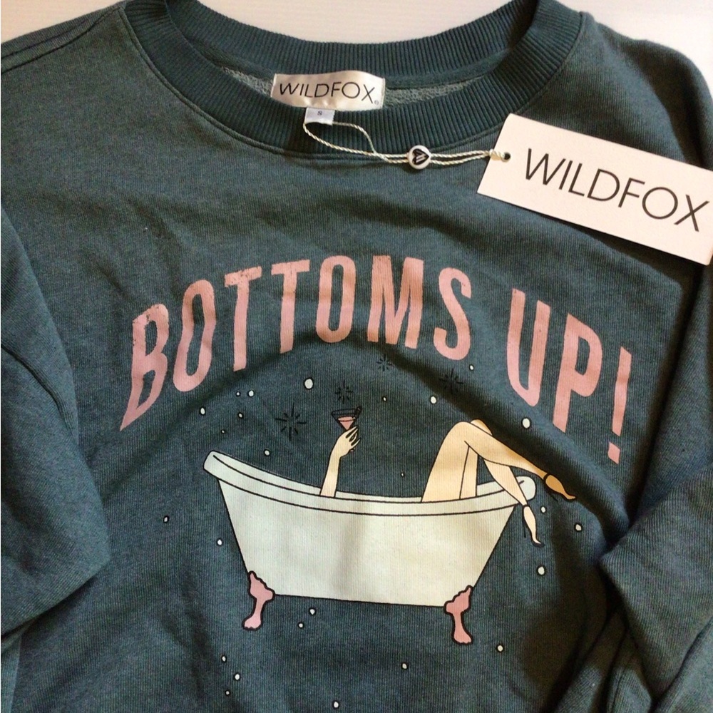 WILDFOX bottoms up sweatshirt - Picture 3 of 4